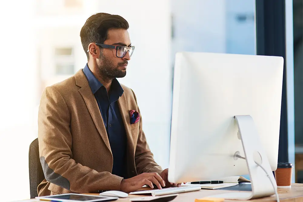 Man at computer